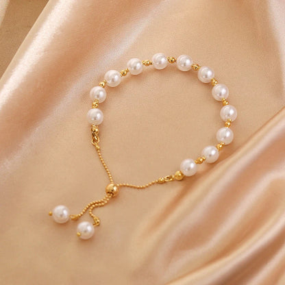 Parel Armband Verstelbaar Elegant Zilver