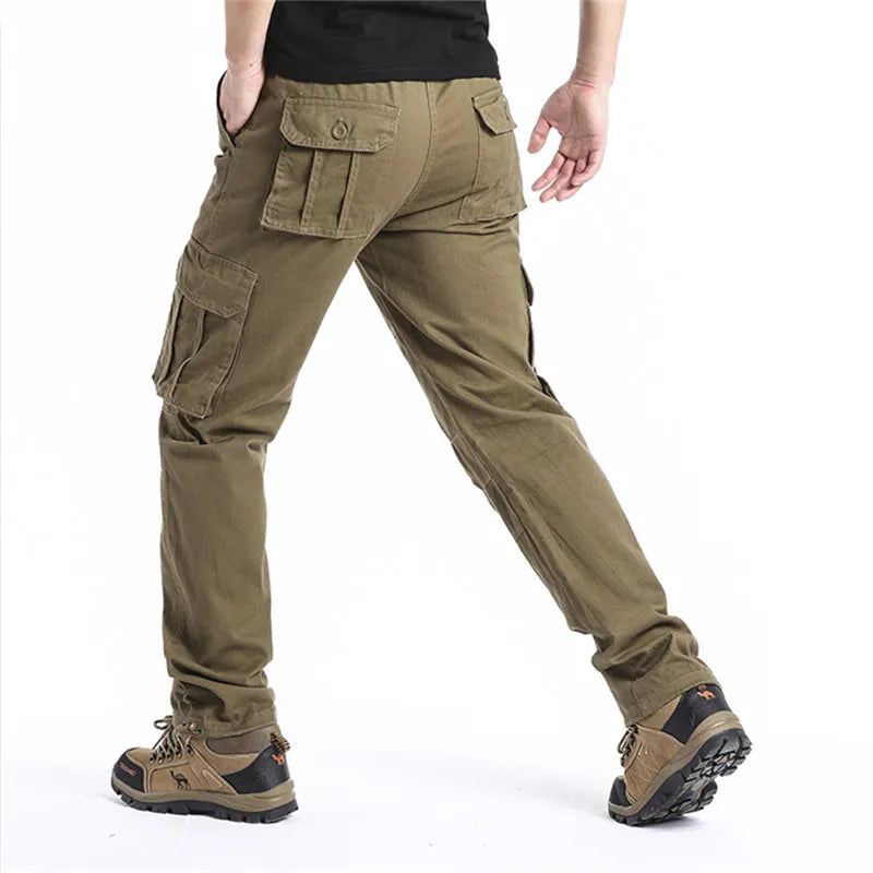 Herens Cargo Broek Katoen Relax Fit Grote Zakken