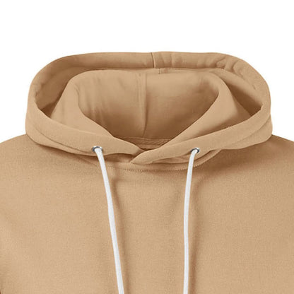 Fleece Hoodie Patchwork Warme Streetwear voor Heren