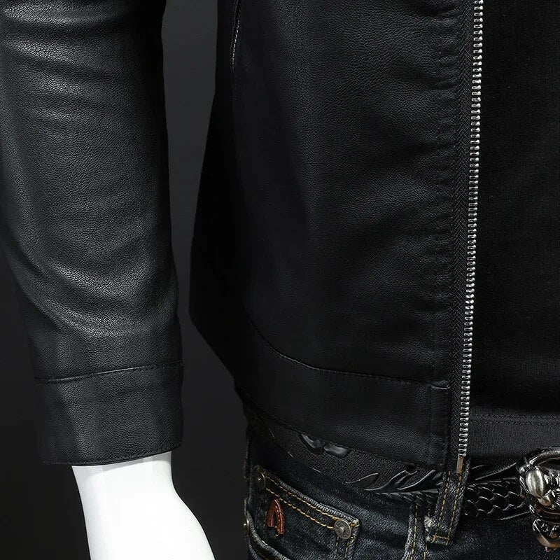 Leren Biker Jas Bomber Model Geschikt voor Dagelijks Gebruik