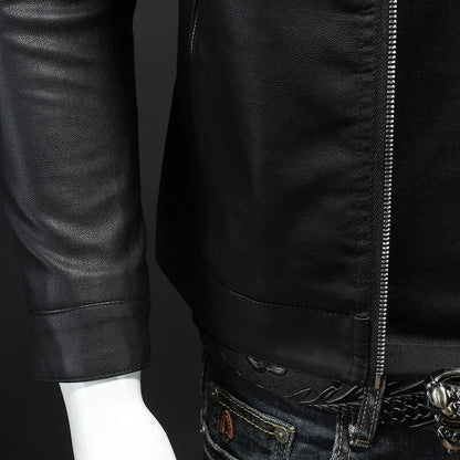 Leren Biker Jas Bomber Model Geschikt voor Dagelijks Gebruik