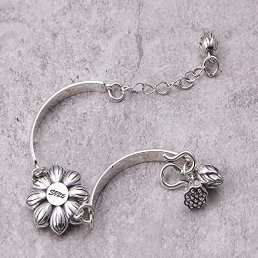 Zilveren Armband Lotus Motief Geluk Symbool