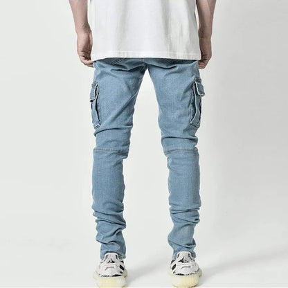 Cargo Jeans voor Mannen met Veel Zakken en Comfortabele Pasvorm