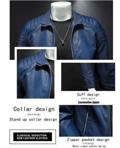Leren Biker Jas Bomber Model Geschikt voor Dagelijks Gebruik