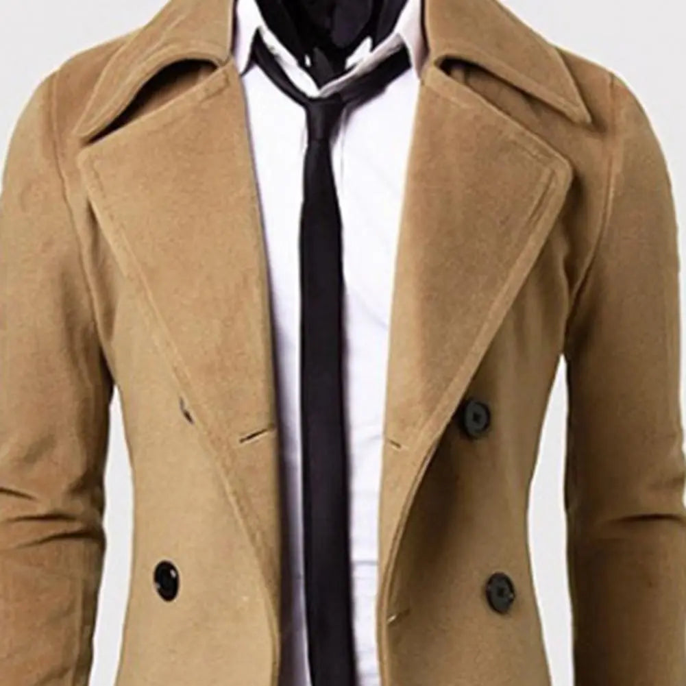 Waterdichte Trenchcoat Heren Klassieke Dubbele Rij Knopen
