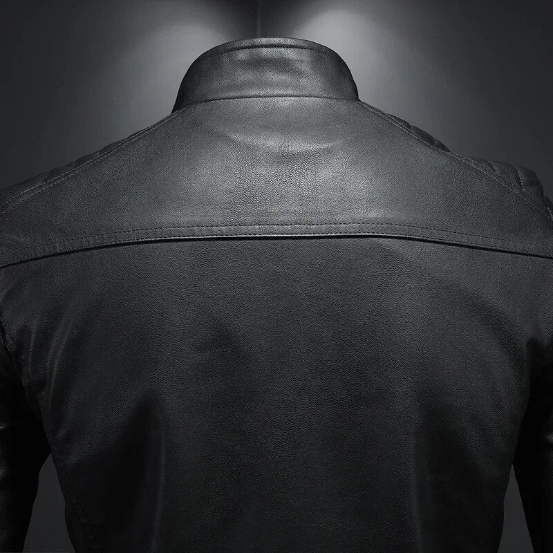 Leren Biker Jas Bomber Model Geschikt voor Dagelijks Gebruik