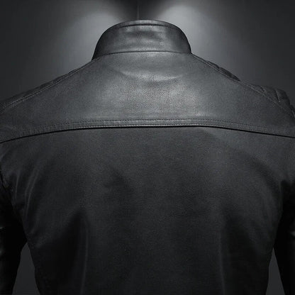Leren Biker Jas Bomber Model Geschikt voor Dagelijks Gebruik