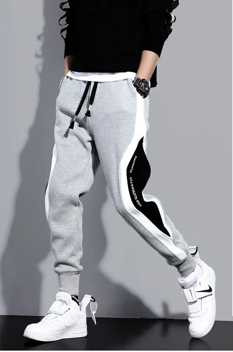 Elastische Joggingsbroek met Patchwork Design Casual Sport