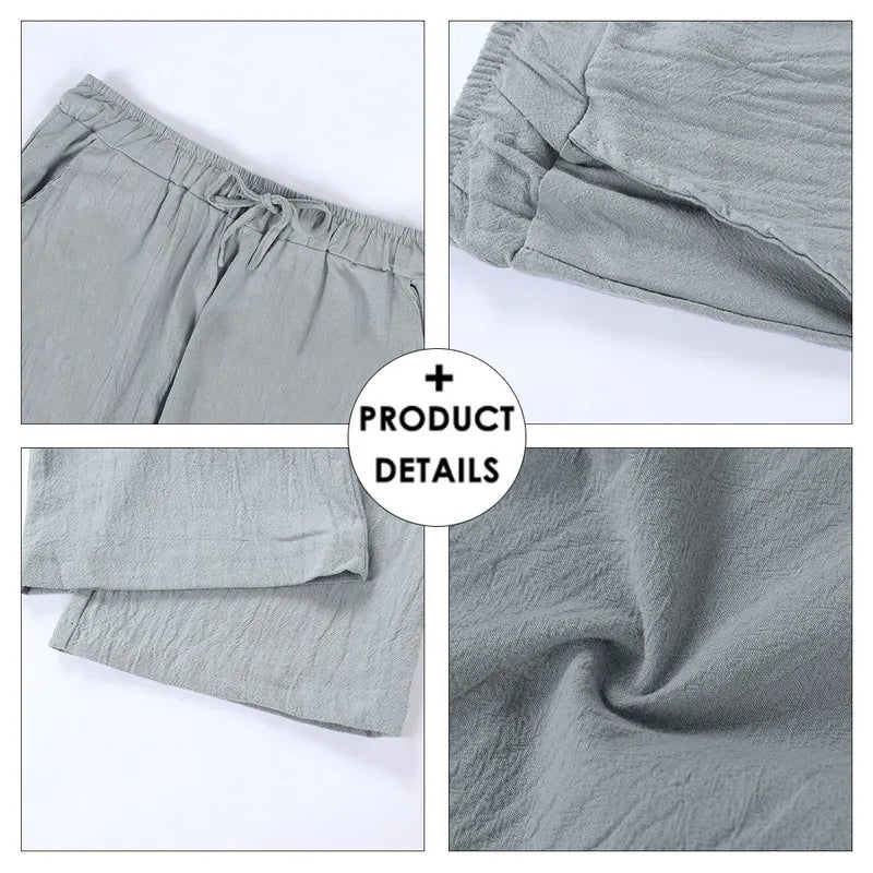 Linnen Broek Ademend Comfortabel Zomermodel
