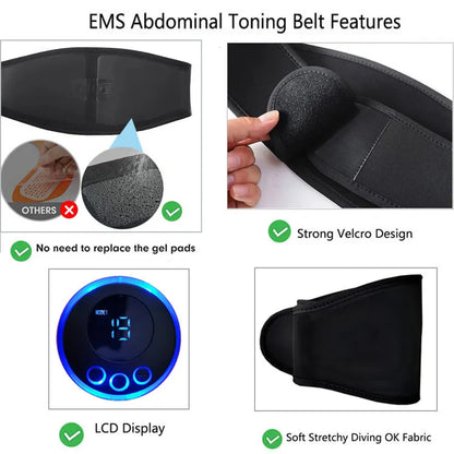 EMS Buikspier Trainer Abdomen Trainer met Elektrostimulatie