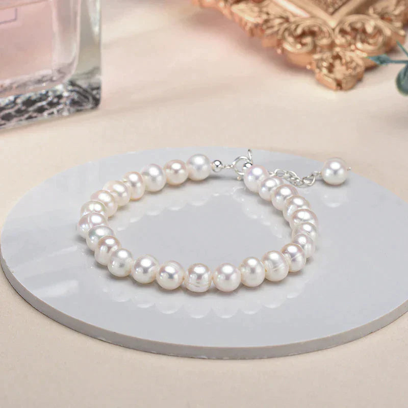 Zilveren Armband met Parel, Elegante Sieraden voor Vrouwen