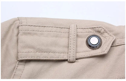Windjack Slim Fit Militair Stijl Heren