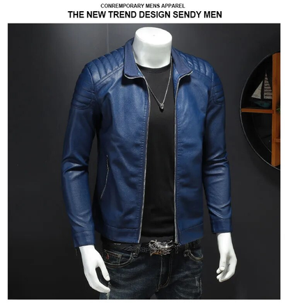 Leren Biker Jas Bomber Model Geschikt voor Dagelijks Gebruik