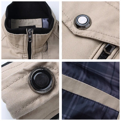 Windjack Slim Fit Militair Stijl Heren