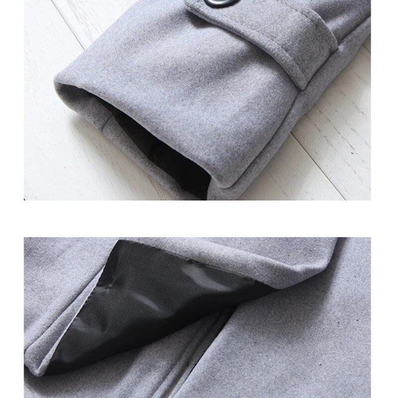 Waterdichte Trenchcoat Heren Klassieke Dubbele Rij Knopen