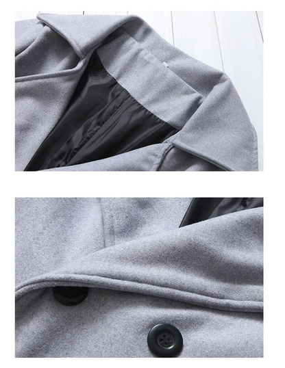 Waterdichte Trenchcoat Heren Klassieke Dubbele Rij Knopen