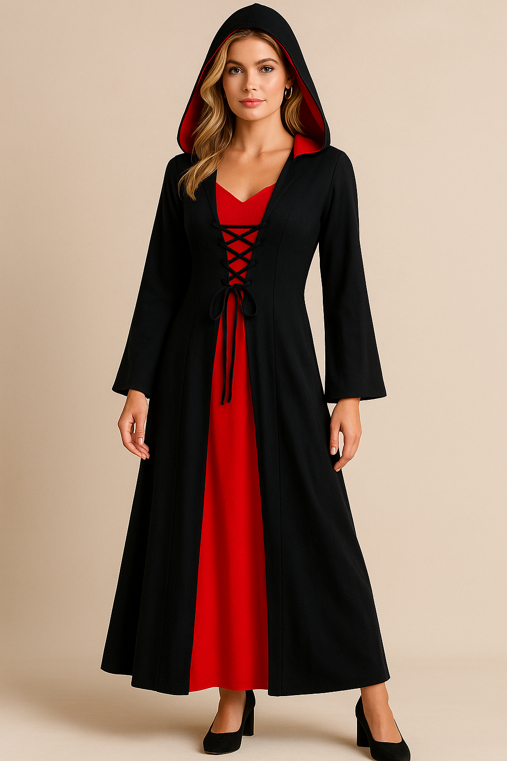Dames Verkleedjurk Capuchon Warm en Stijlvol - Mode Vibes