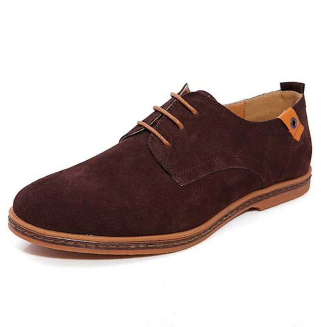 Klassieke Suède Heren Veterschoenen Mees Leer Bruin