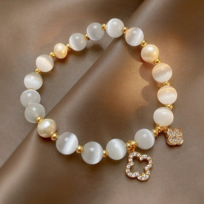 Kristallen en Parel Armband Uniek en Natuurlijk - Mode Vibes