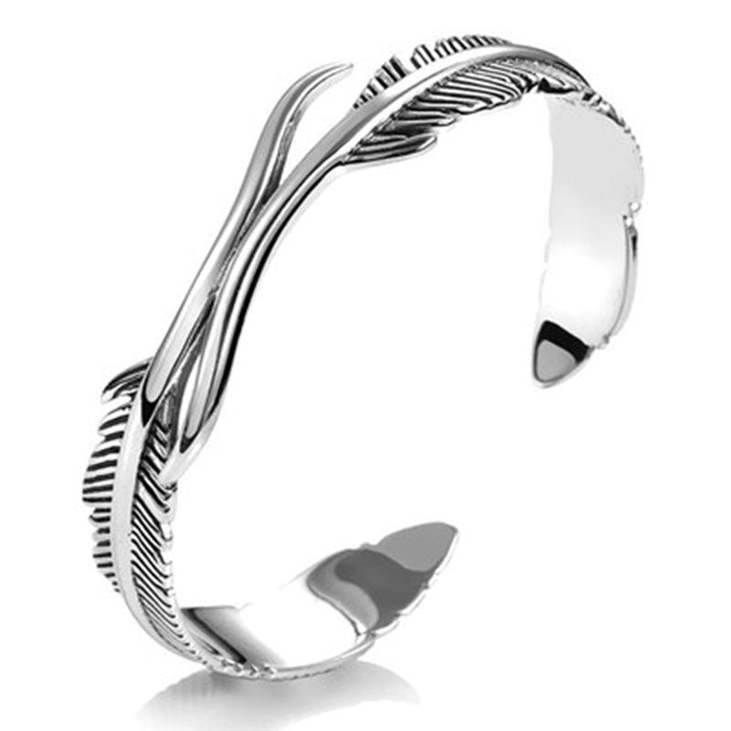 Zilveren Armband Verstelbaar Met Veren Sieraden - Mode Vibes