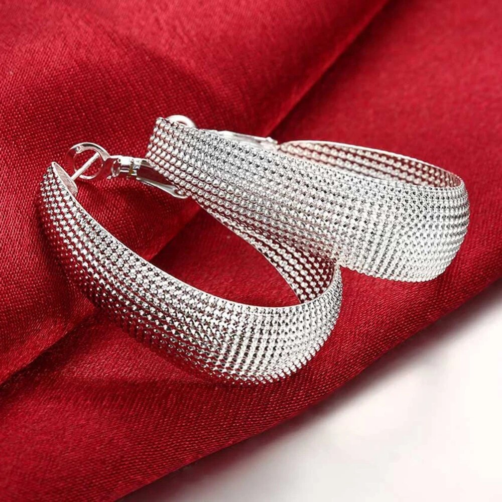 Zilveren Oorbellen Elegante Fijne Sieraden voor Dames - Mode Vibes