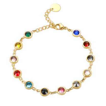 Kleurrijke Kristal Armband Regenboog Bedelarmband - Mode Vibes