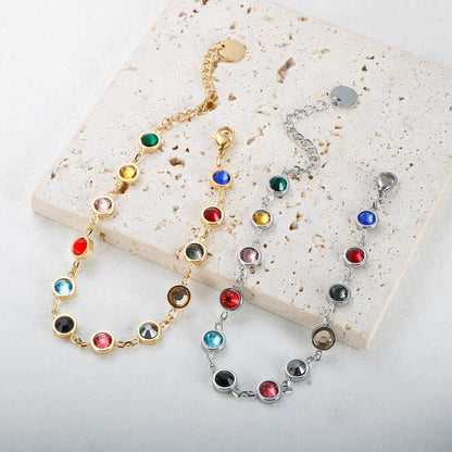 Kleurrijke Kristal Armband Regenboog Bedelarmband