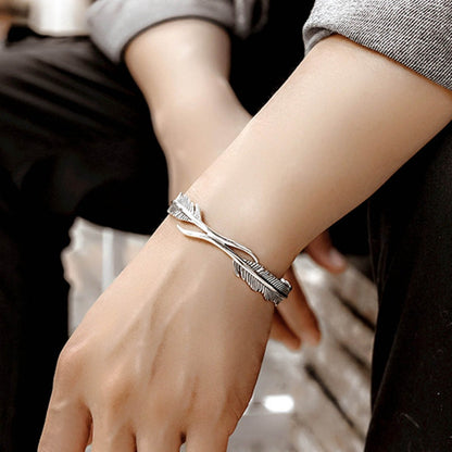 Zilveren Armband Verstelbaar Met Veren Sieraden