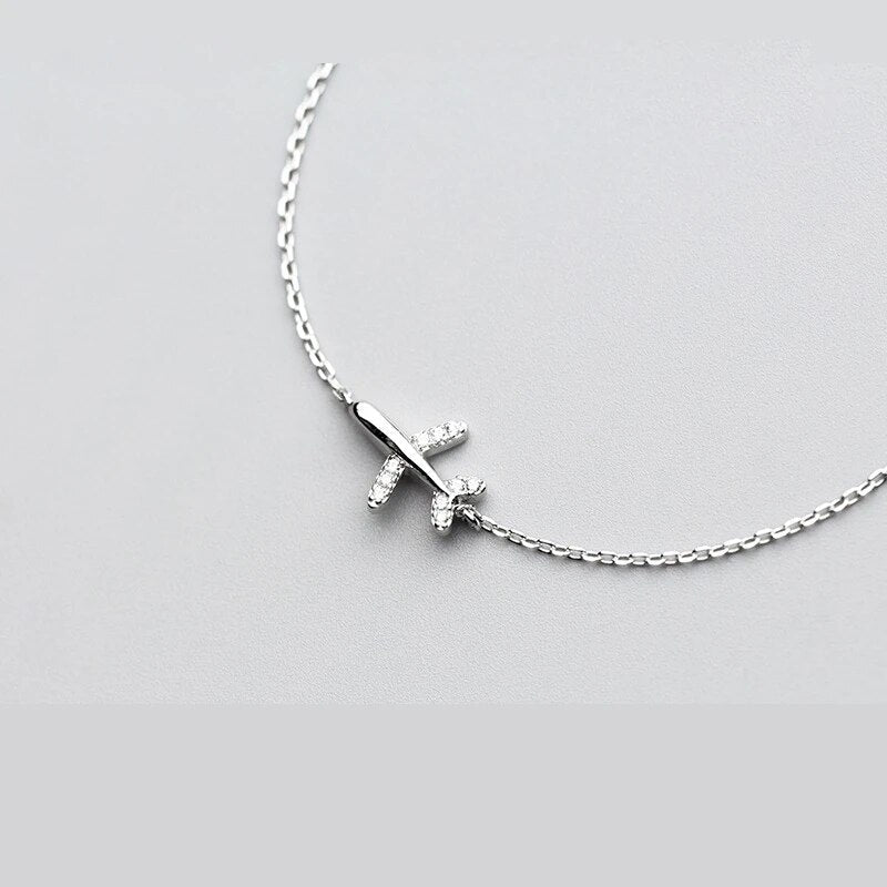 Zilveren Armband in Vliegtuigvorm