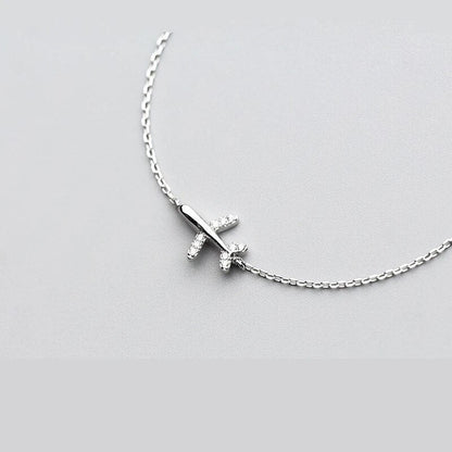Zilveren Armband in Vliegtuigvorm