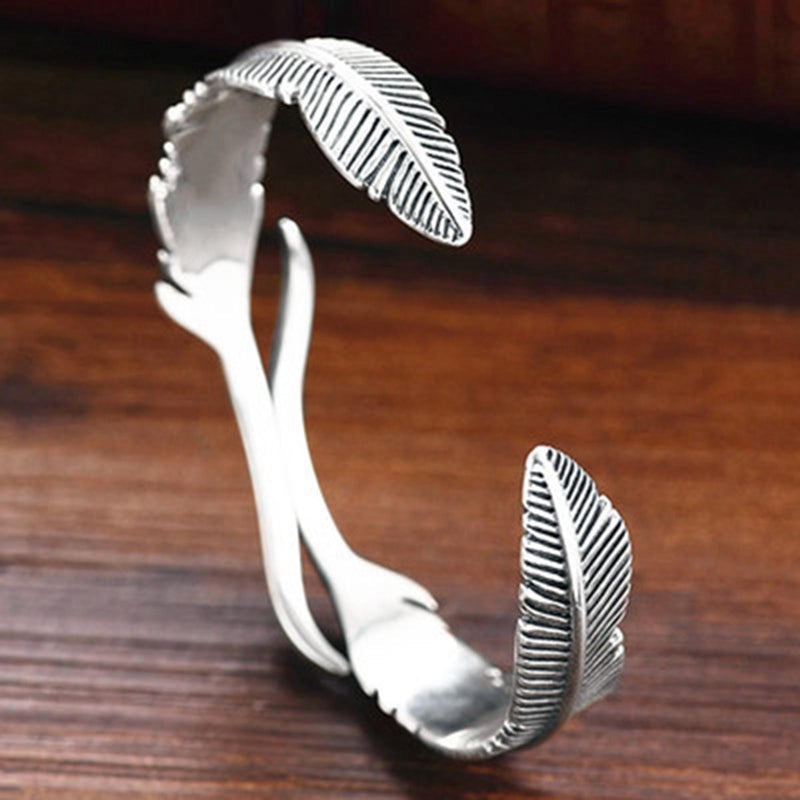 Zilveren Armband Verstelbaar Met Veren Sieraden