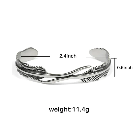 Zilveren Armband Verstelbaar Met Veren Sieraden