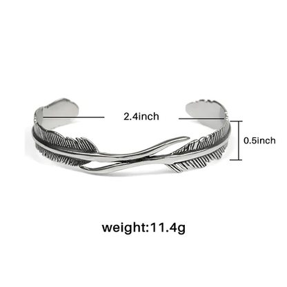 Zilveren Armband Verstelbaar Met Veren Sieraden