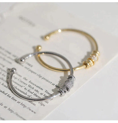 Stijlvolle Cilinder Armband Franse Stijl Zilver en Goud