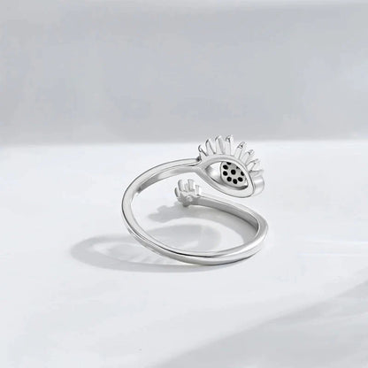 Spirituele Ring Boze Oog Bescherming Zilver Geschenk