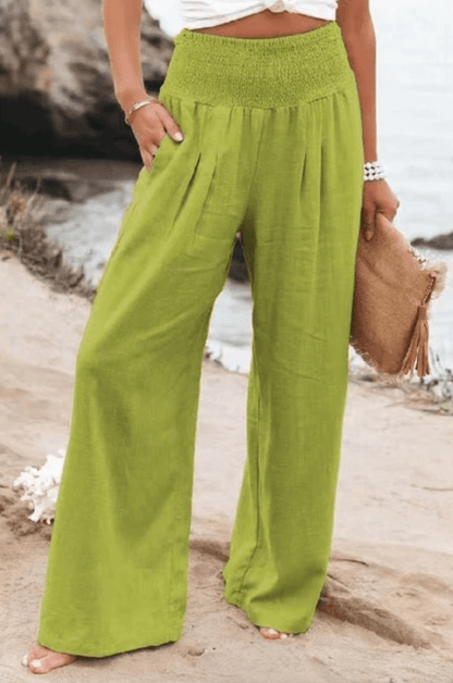 VELANORA - Elegante en Comfortabele High-Waist Palazzo Broek voor Vrouwen