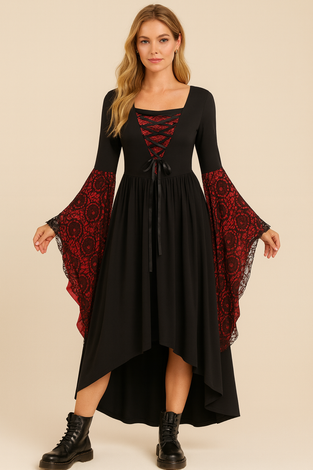 Dames Maxi Jurk met Kant Elegant Lang - Mode Vibes