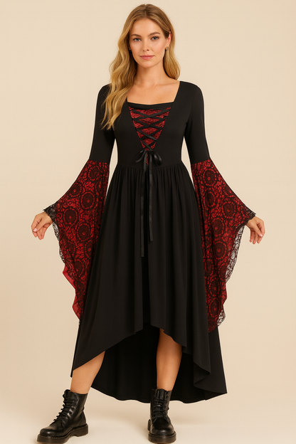 Dames Maxi Jurk met Kant Elegant Lang - Mode Vibes