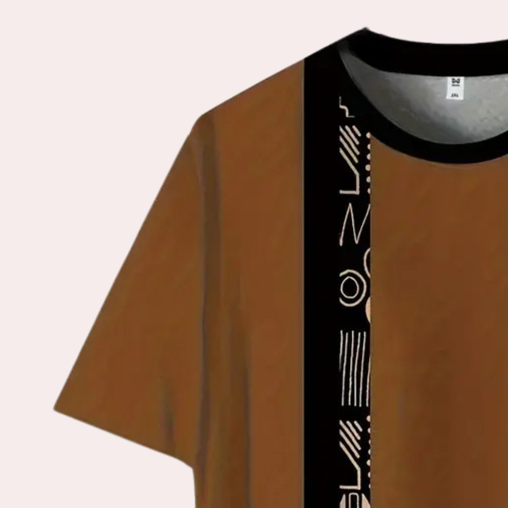 Kleurrijke Heren T-Shirt met Blokstrepen - Milo