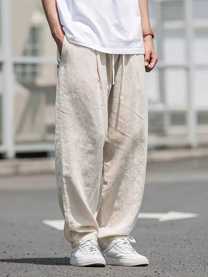 Lino Libero | Pantaloni Larghi Donna in Lino Casual e Traspiranti-1