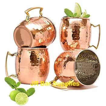 Koperen Mok Set Gehamerd Uniek Design