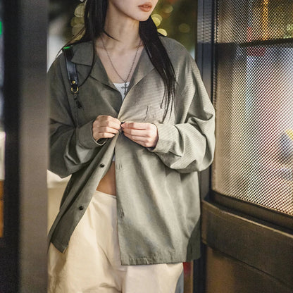Lente Retro Velvet Blouse