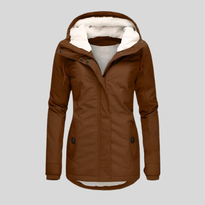 Dames Waterdichte Winterjas met Capuchon en Faux Fur Voering