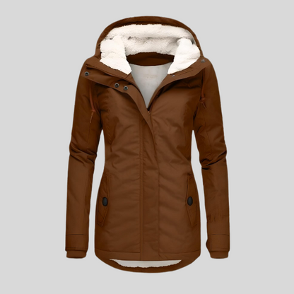 Dames Waterdichte Winterjas met Capuchon en Faux Fur Voering