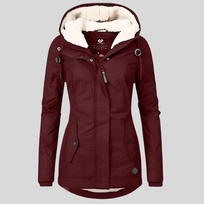 Dames Waterdichte Winterjas met Capuchon en Faux Fur Voering