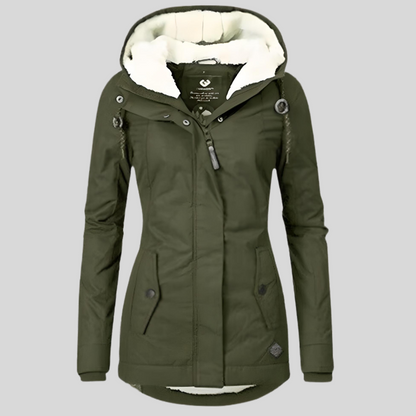 Dames Waterdichte Winterjas met Capuchon en Faux Fur Voering