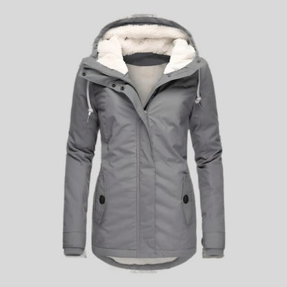 Dames Waterdichte Winterjas met Capuchon en Faux Fur Voering - Mode Vibes