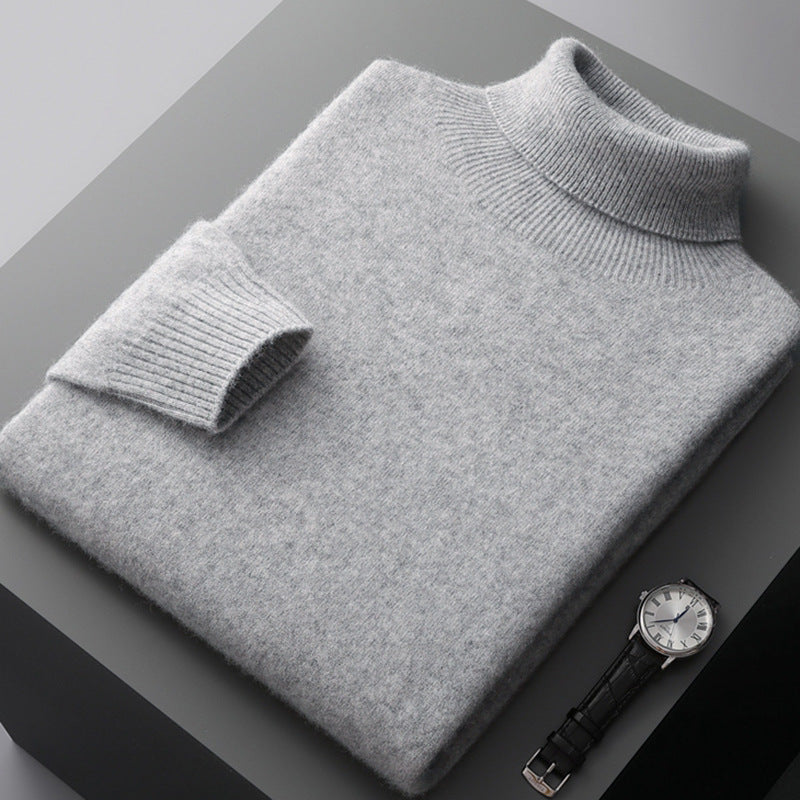 Heren Coltrui – Warme Wintertrui van Wol met Slim Fit