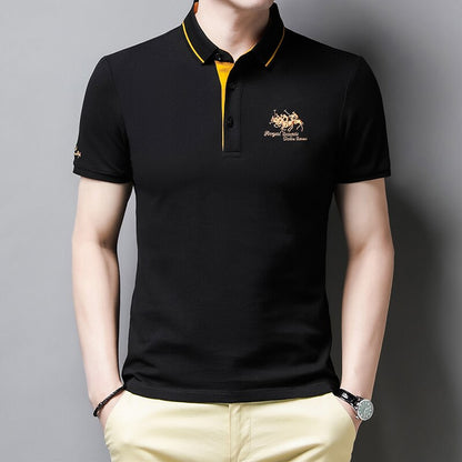 Heren Polo Shirt Geborduurd Klassiek Design