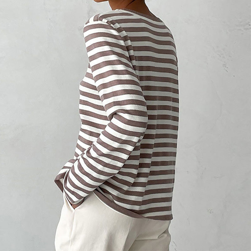 Dames Truitje Gestreept Casual Kleding